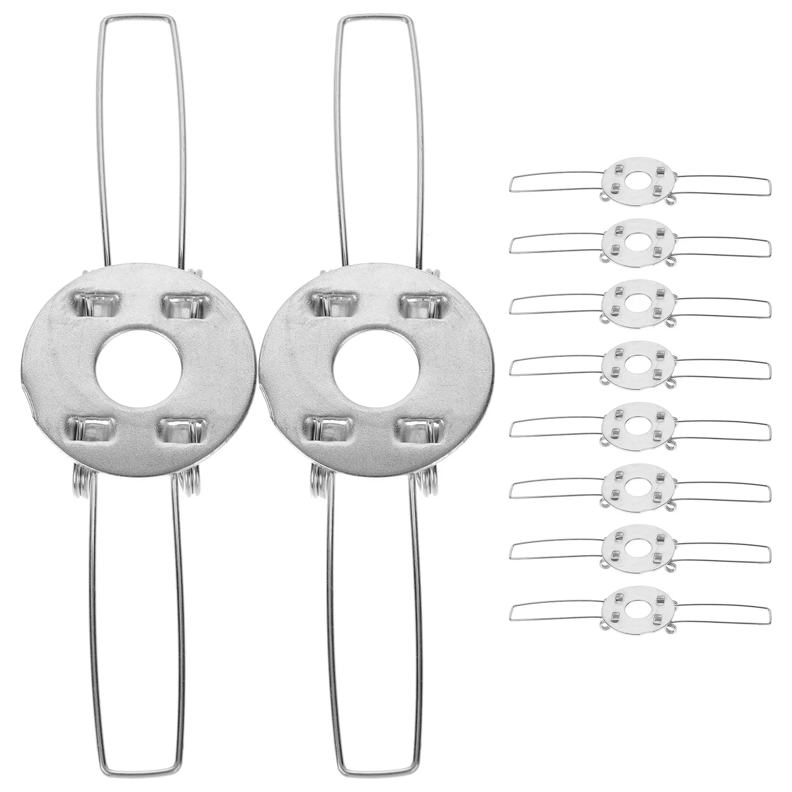 10pcs Lampshade Silver Galvanized Iron Lamp Shape Diy Holder Fixators Desk Floor Ceiling Lamps Parts Spring Adapter