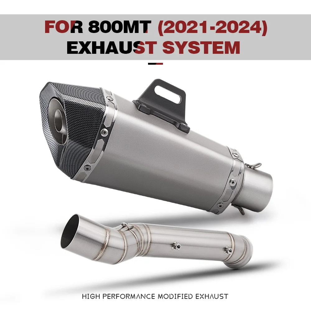 ل 800MT MT-800 منتصف وصلة PipeMid وصلة الأنابيب الانزلاق على 51 مللي متر أنبوب العادم ل كاتم صوت الدراجة النارية 2021-2024