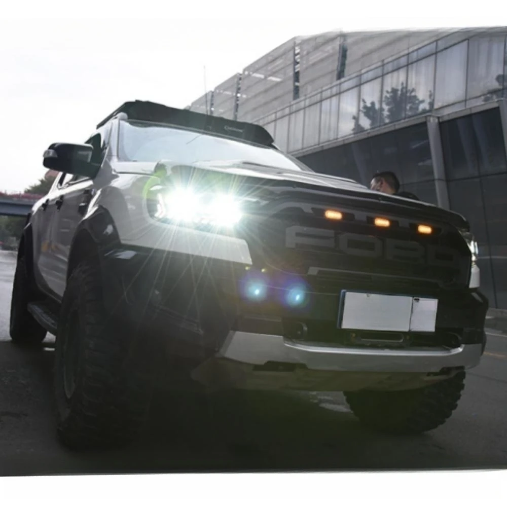 Car LED Head Lights For 2015-2021 Ford Ranger Everest T6 FL T7 T8 Raptor Endeavour Type Head lamp LED Headlight Dual Projector