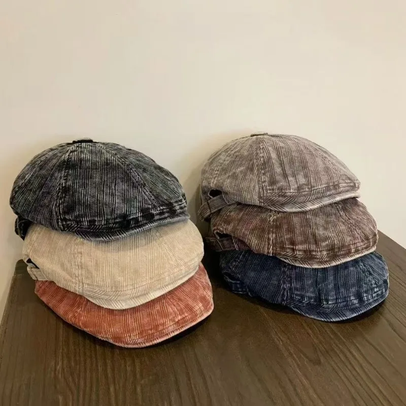 1 قطعة قبعة جولف مثمنة على الطراز البريطاني القديم ، قبعة موزع الصحف للرجال ، جميع المواسم. قبعة بيريه متعددة الاستخدامات ثنائية اللون ، مناسبة للتجمعات