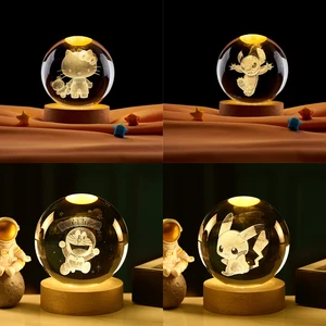 Kristal top 3D gece lambası, bir heykel lazer nokta, Pikachu, Doraemon, Hello Kitty, bir gezegen, bir doğum günü hediyesi, 6 cm Minyatür canavarlar A. Ş. ' nin en iyi 10 satışı - no. 8