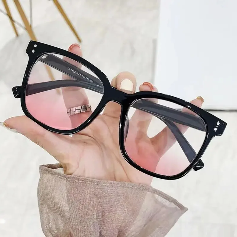 Mode Anti blau Licht schwarz gerahmte Brille für Frauen Myopie Gradient rosa weibliche Computer kurzsichtige optische Brille Tree 안품 플