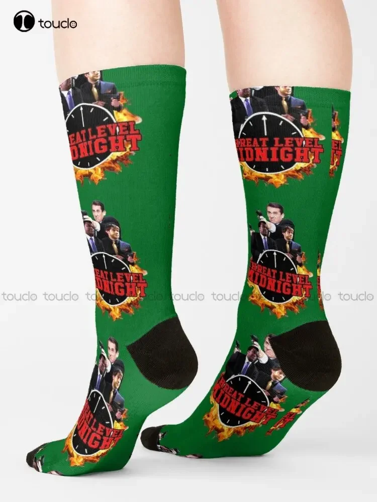 Threat Level Midnight Steve Carell John Krasinski Craig Robinson Socks Girl Socks 360° Digital Printing Custom Gift New Popular