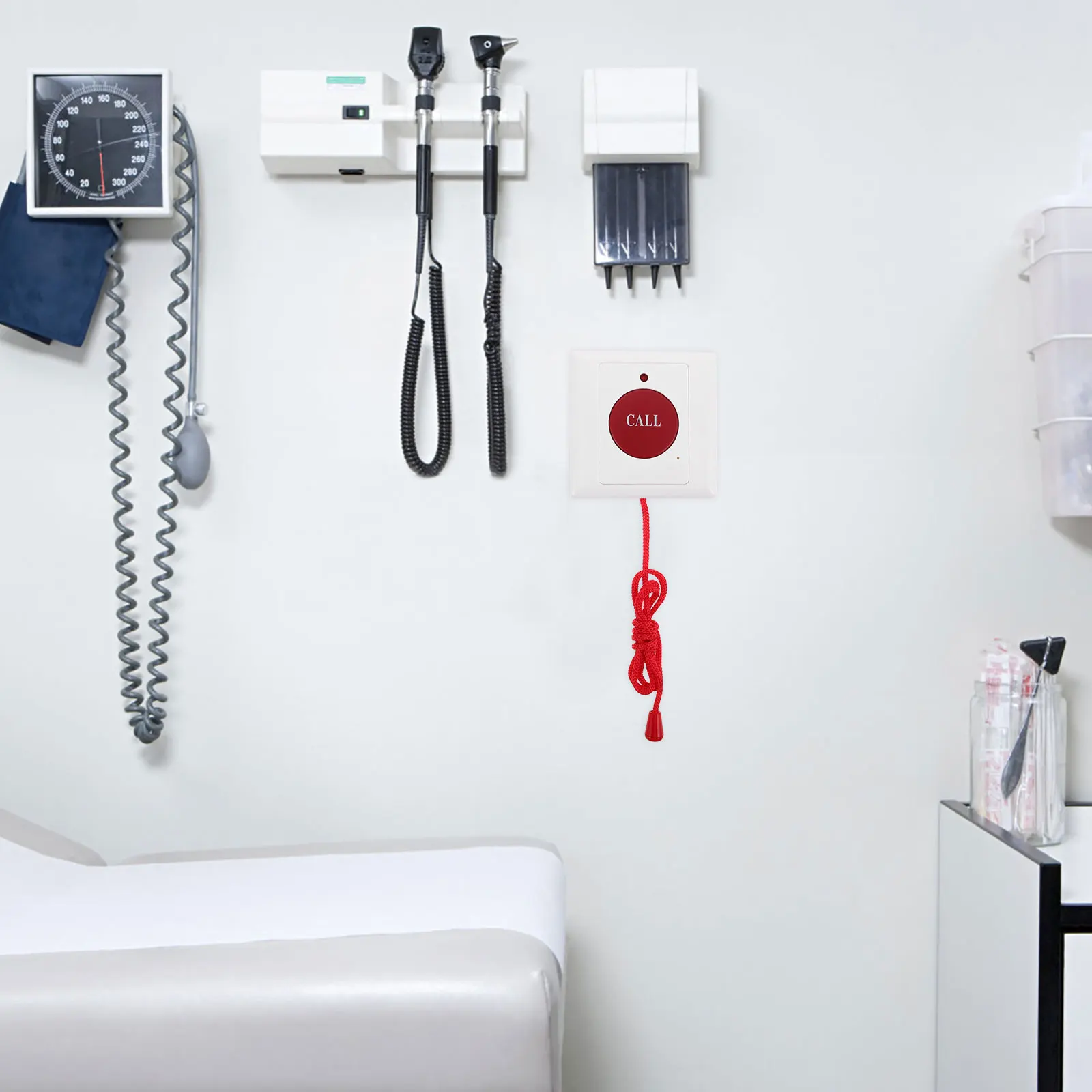 1 قطعة زر المساعدة أداة زر الاتصال مع الحبل إنذار مزدوج لجهاز المساعدة المسنين المعاقين استخدام المستشفى المنزلي