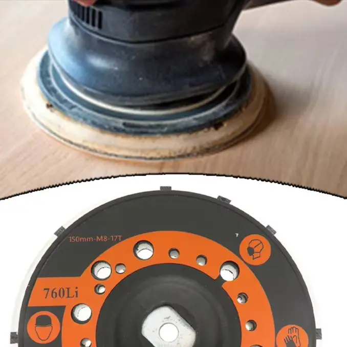 6 Inch Sanding Pad With 45 Holes Backing Plate For Pneumatic Air Sander For Woodworking Automotive And Industrial Applications