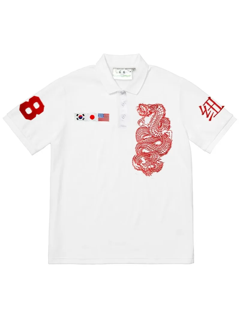 

Vintage y2k 2000s New York polo shirt patchwork short sleeved polo shirt women summer top trend shirts women streetwear