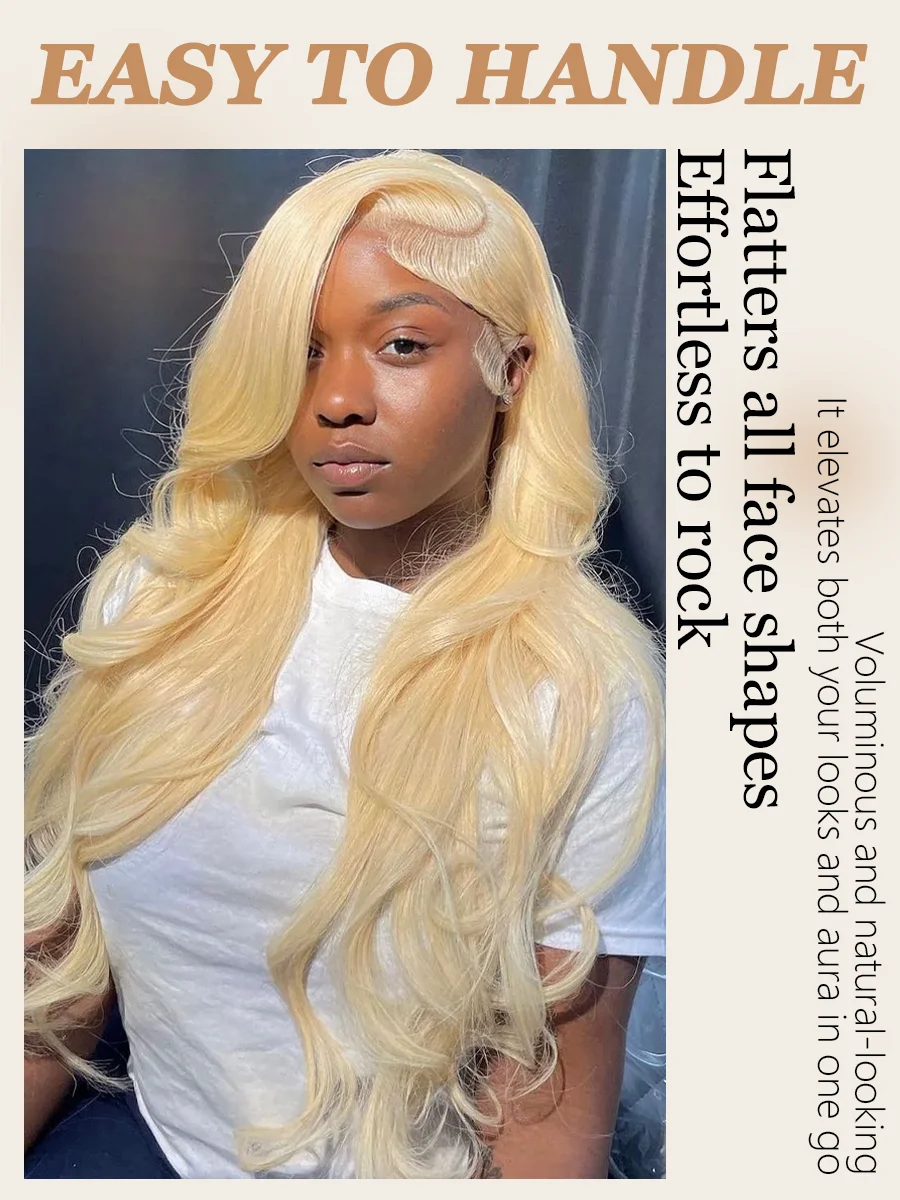 الجسم موجة 13x6 الدانتيل الباروكة الأمامية 36 بوصة 220% الكثافة 613 شقراء HD الدانتيل الشفاف الجبهة البرازيلي خصلات الشعر المستعار الإنسان للنساء