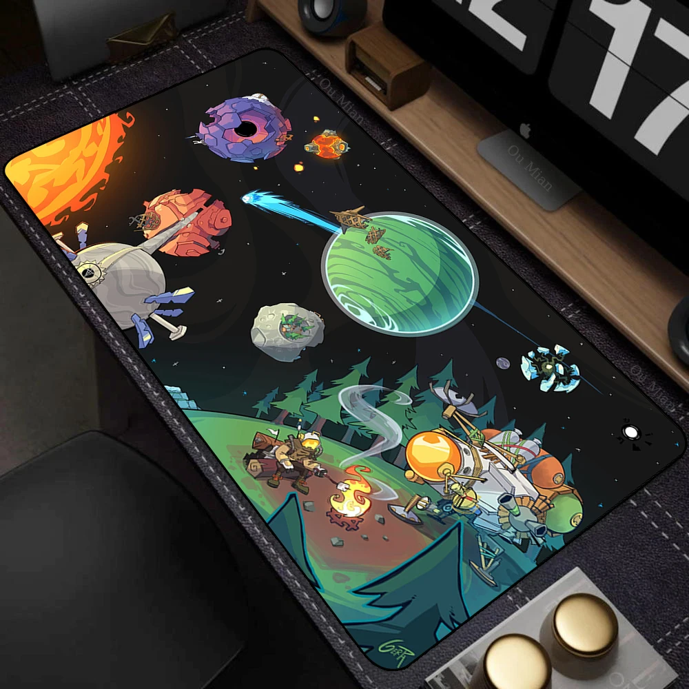 Mouse Pad Anime Gamer Outer Wilds Mousepad Laptop Universe Space Solar System HD Desk Mat PC Gaming Accessories Keyboard Pad