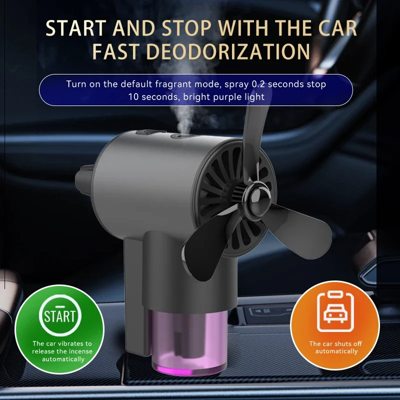 Car Air Vent Air Freshener Humidifier Mist Aromatherapy Electric Air Diffuser Aroma For Removing Odors Car Interior Accessories