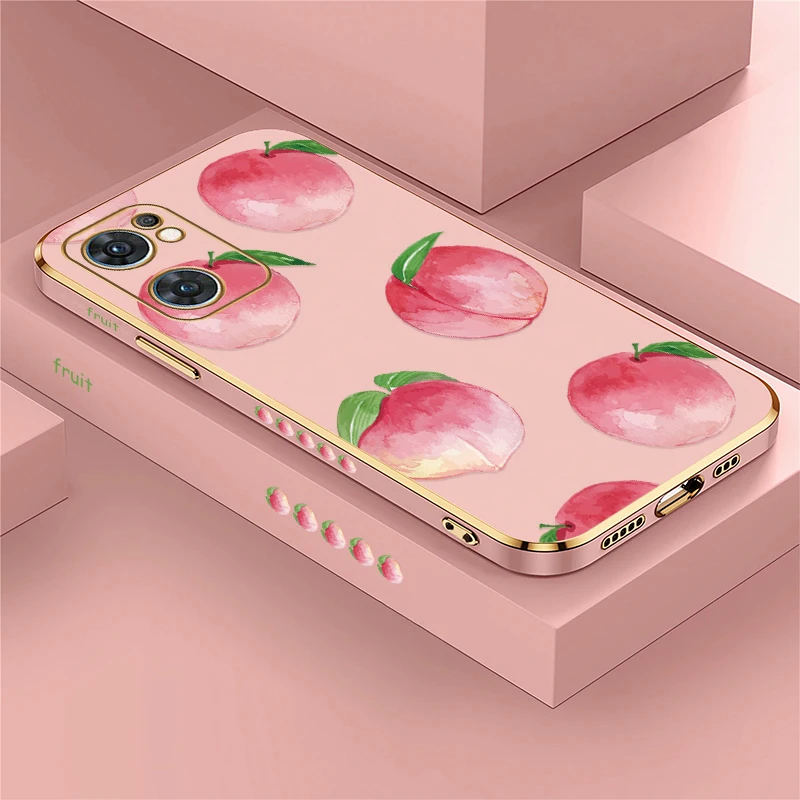 عدسة الكاميرا حماية جراب هاتف ل ممن لهم K7X K9 K10X K3 البحث X5 لايت X3 سيليكون للصدمات تصفيح الفاكهة الخوخ طباعة غطاء