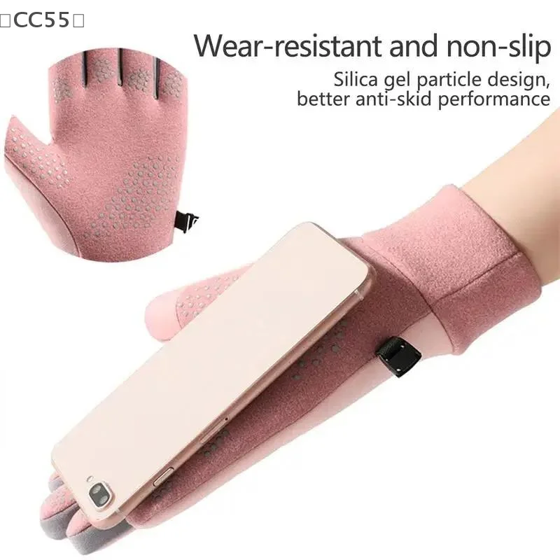 [CC55」 قفازات الشتاء الرجال الدراجات الدراجة الحرارية الصوف الباردة المقاومة الرياح مقاوم للماء دراجة دافئة في الهواء الطلق الجري التزلج القفازات