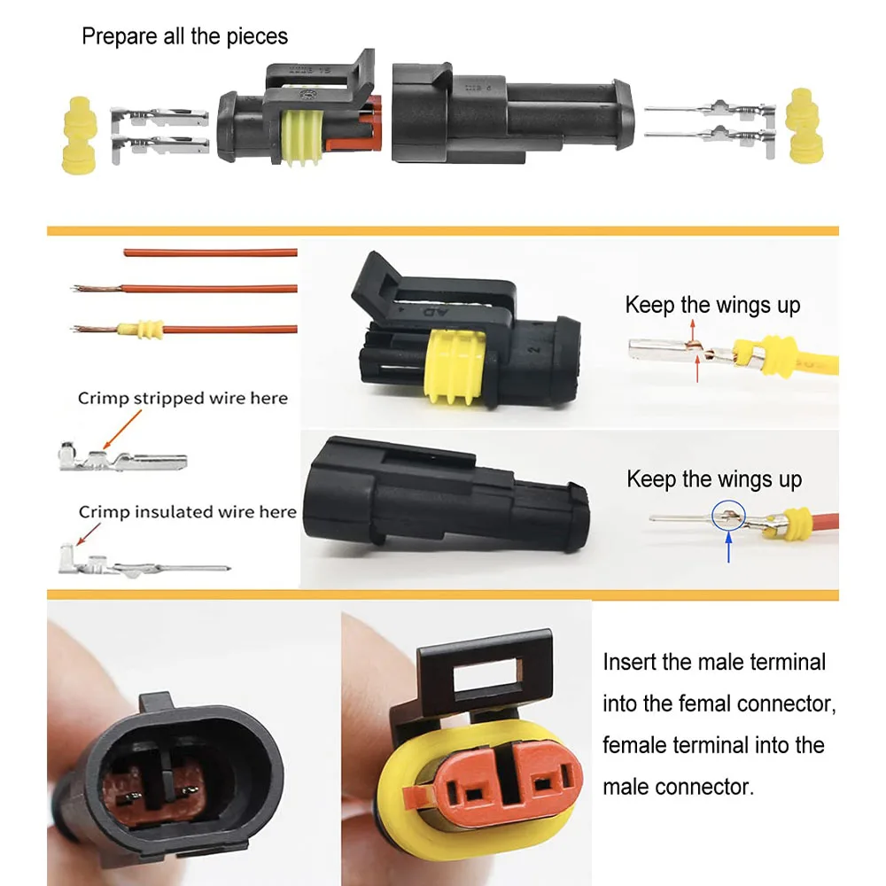 5er-Set 5-Pin-Steckverbinder Elektrische Schnellverbindungen 5-Draht-Steckverbinder Wasserdichte Anschlussklemmen Stecker-Kit – Detail 6