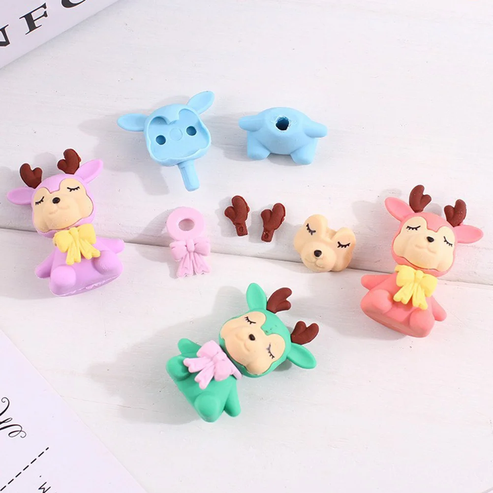 

24Pcs Creative Erasers Rubber Cartoon Mini Erasers Multi-Function Students Supplies Animal Eraser Eraser for Student