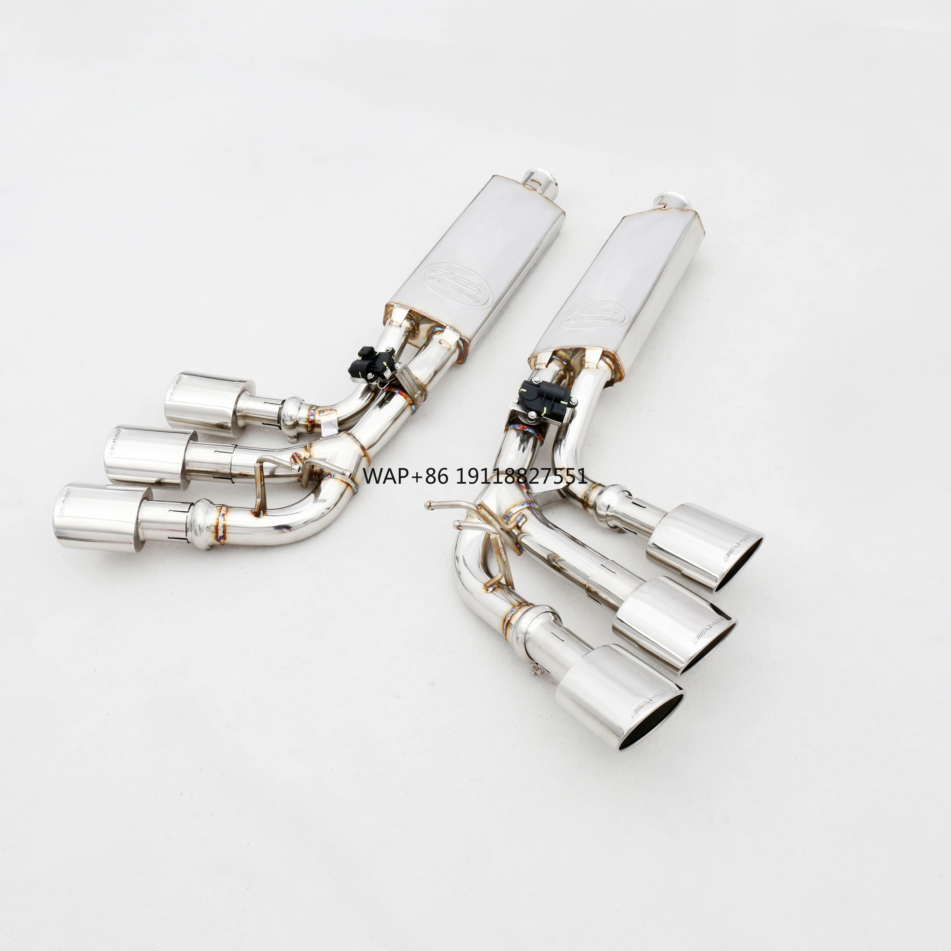 OEM Custom 4.0T M177 Exhaust System for  W464 304 Stainless Steel/Titanium Valved Exhaust Pipes