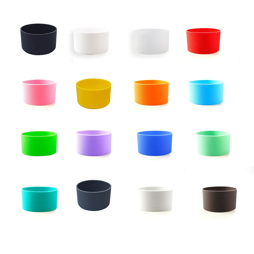 8.5cm Cup Sleeve Silicone Bottle Mug Cover Flask Protector Stripes