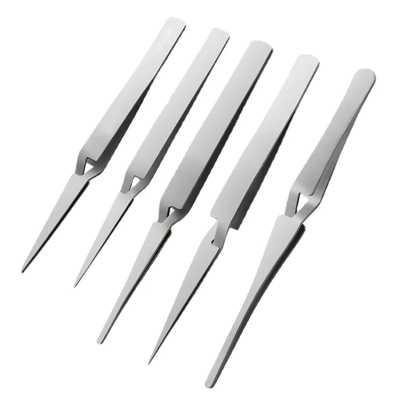 Reverse Contrast Tweezers Stainless Steel It Can Clamp Precision Parts Thicken and Not Easy To Deform Clamping Tools Tweezers