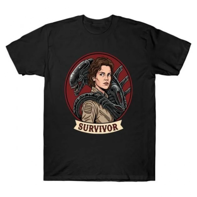 

ellen ripley 0412 Sci-Fi Alien Gift T-Shirt Weyland LV-426 Horror movie Xenomorph Short Sleeve Graphic clothes All size tops