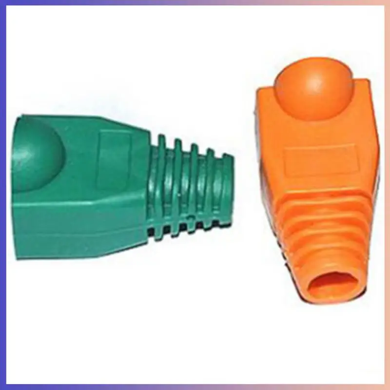 Tapa adaptadora para Cable de red Ethernet, conector RJ45 CAT6 CAT5e, tapas RJ45 Cat 5 CAT6, funda protectora multicolor, 100 piezas