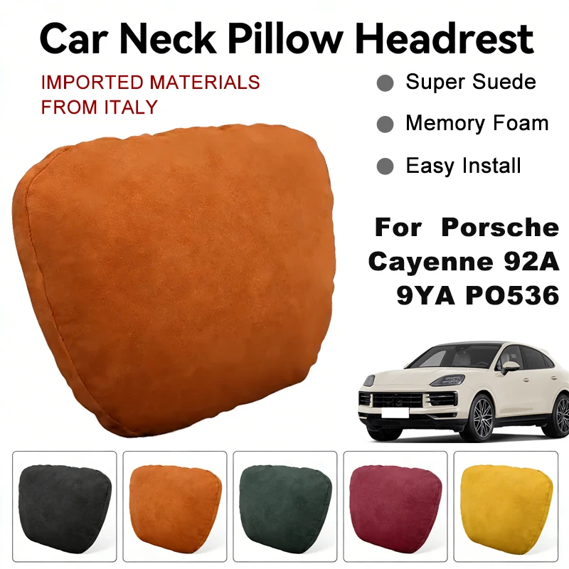 Car Accessories Nearby - Italy Suede Car Neck Rest Pillow