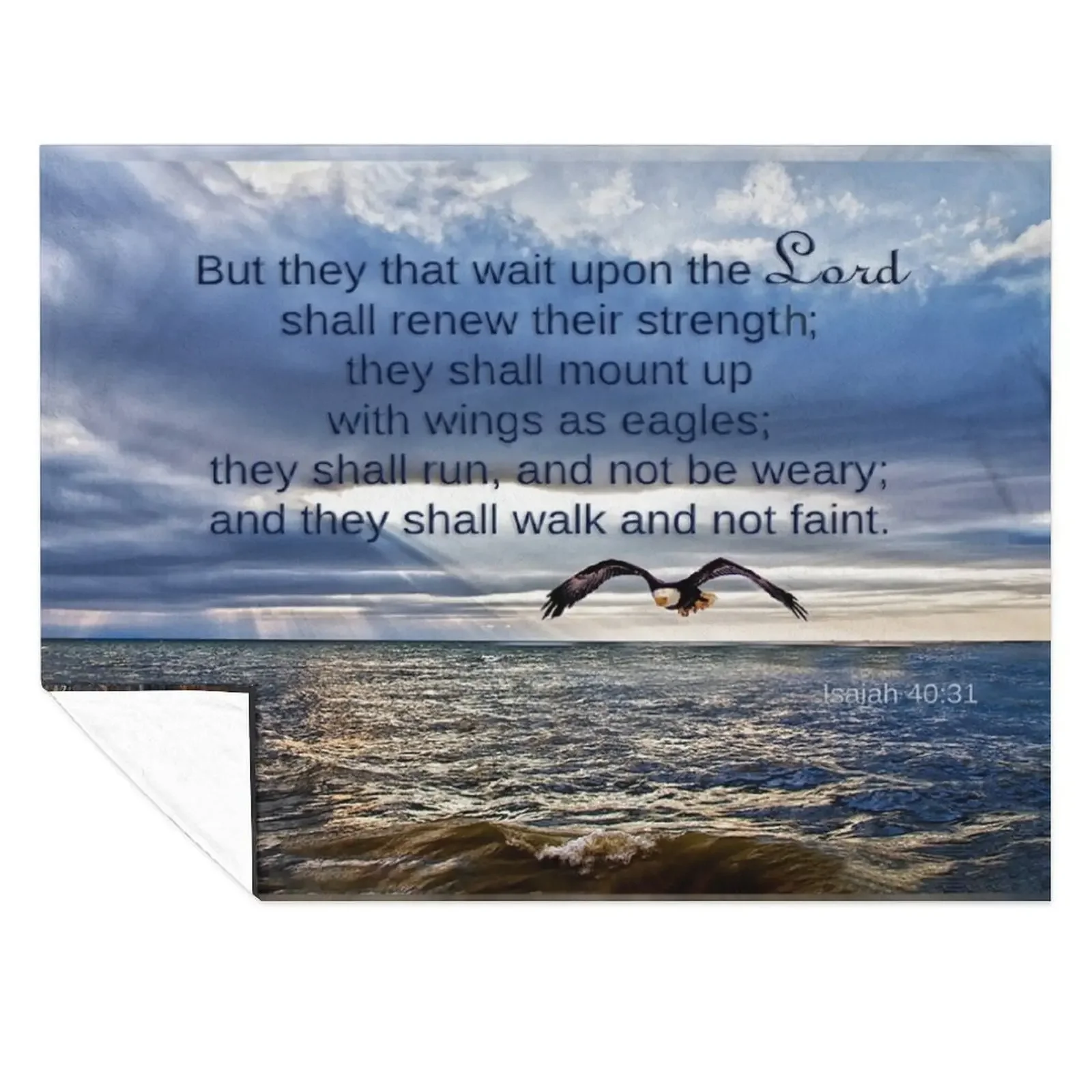 

They That Wait Upon the Lord Throw Blanket Soft Beds Loose Sofa Flannels Blankets