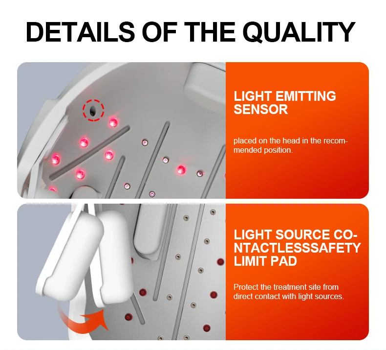 Sichere und komfortable Laser wellen technologie Haar wiederherstellung Haarausfall behandlung 670nm Laser therapie helm