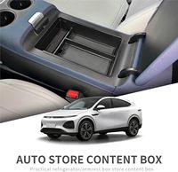 For Xpeng G6 Car Center Console Tray Armrest Storage Box Organizer Interior Accessories Stowing Tidying Black Car Accessories