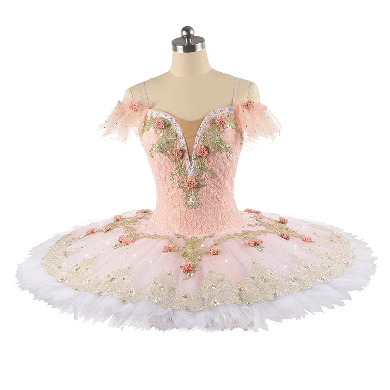 Sleeping Beauty Variation Professional Ballet Tutu Pink Peach Yagp The Nutcracker Classical Pancake Ballet Platter Tutu Costumes