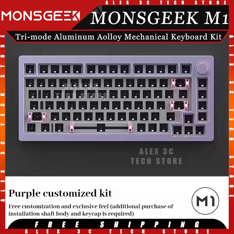 

MONSGEEK M1 Mechanical Keyboard Kit Aluminum Alloy Tri-mode Gasket Structure RGB Hot Swap Esports Customized Gaming Keyboard