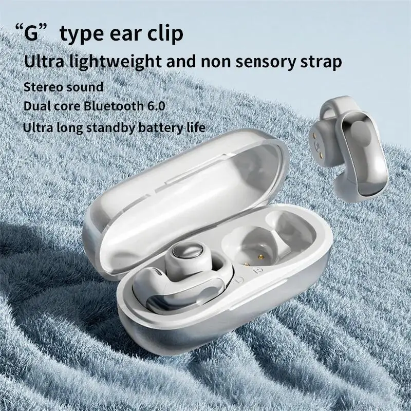 

Creative "G" Type Wireless Bluetooth Ear-clip Music Earphones Long Battery Life Wear Firmly Sport Earset For Android IOS Windows