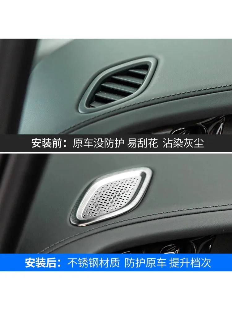 2PCS Air Vent Cover Trim For GAC Motor GAC M8 Master Emperor/E9 PHEV Accessories aluminum alloy Air Condition Vent Frame Covers
