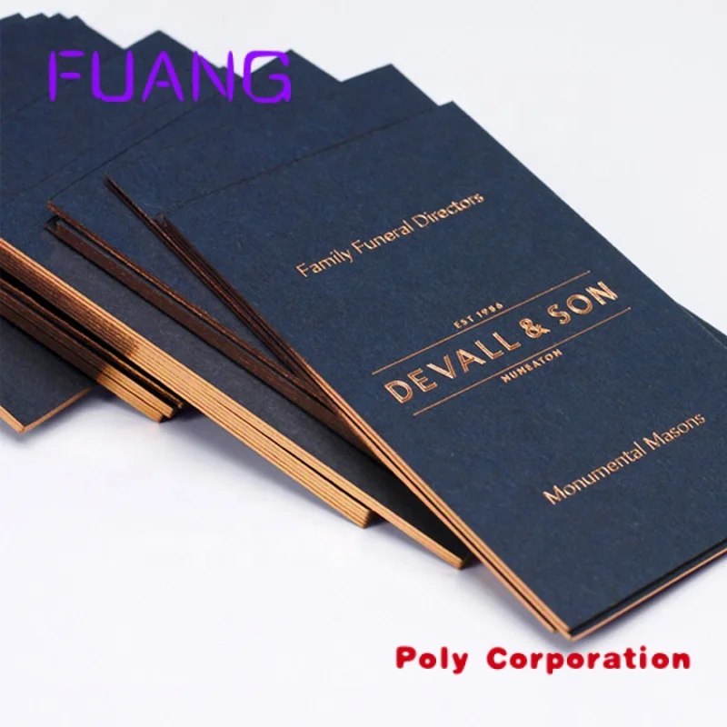 Custom  Factory accept custom sublimation cardboard gold stamping edge holographic business card with logo luxury