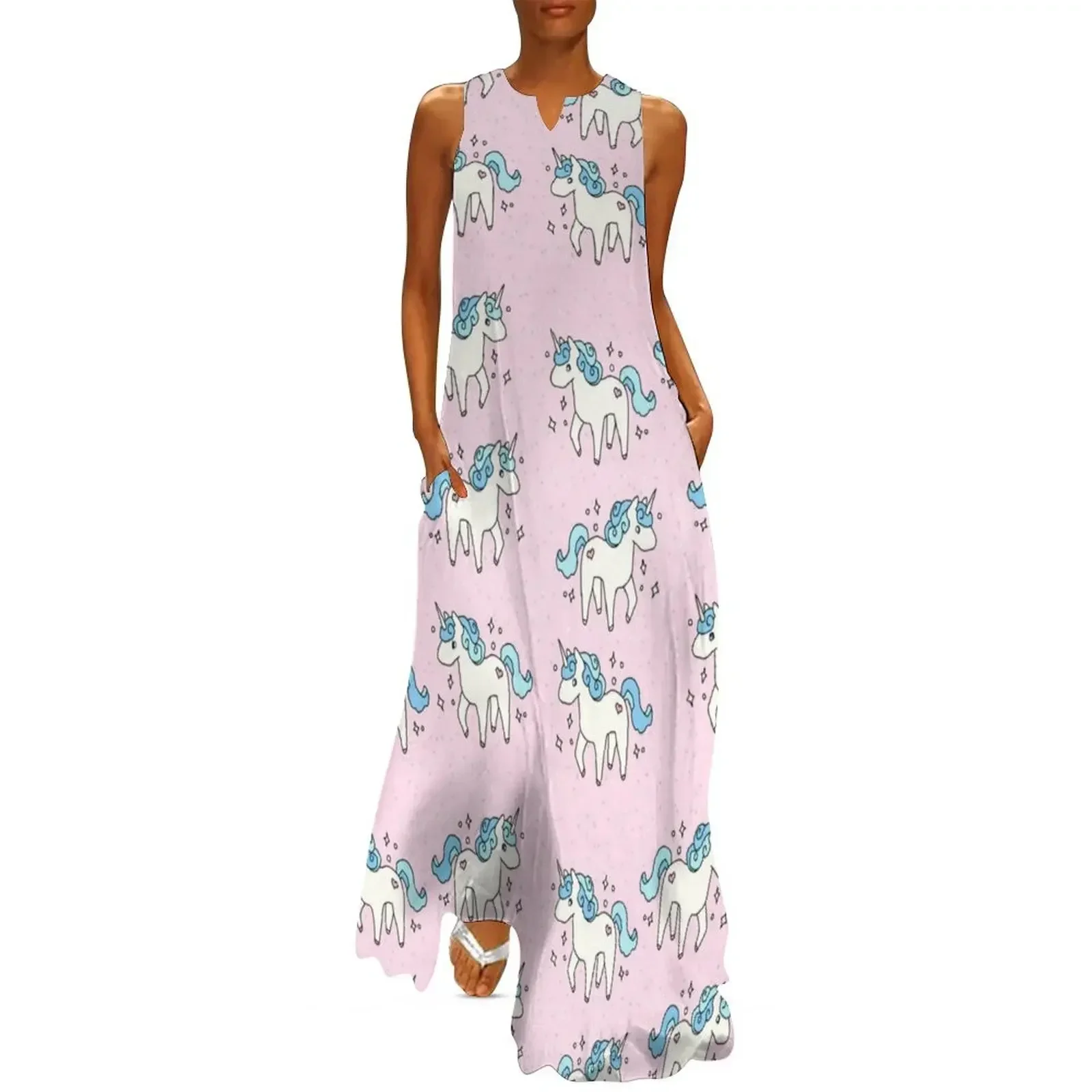 

Unicorn Scatter Pattern Long Dress cute dress sensual sexy dress for women womens clothing summer outfits for women 2025