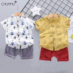 Mode Baby jungen Anzug Sommer Casual Kleidung Set-Top-Shorts 2PCS Baby Kleidung Set für Jungen Infant Anzüge kinder Kleidung