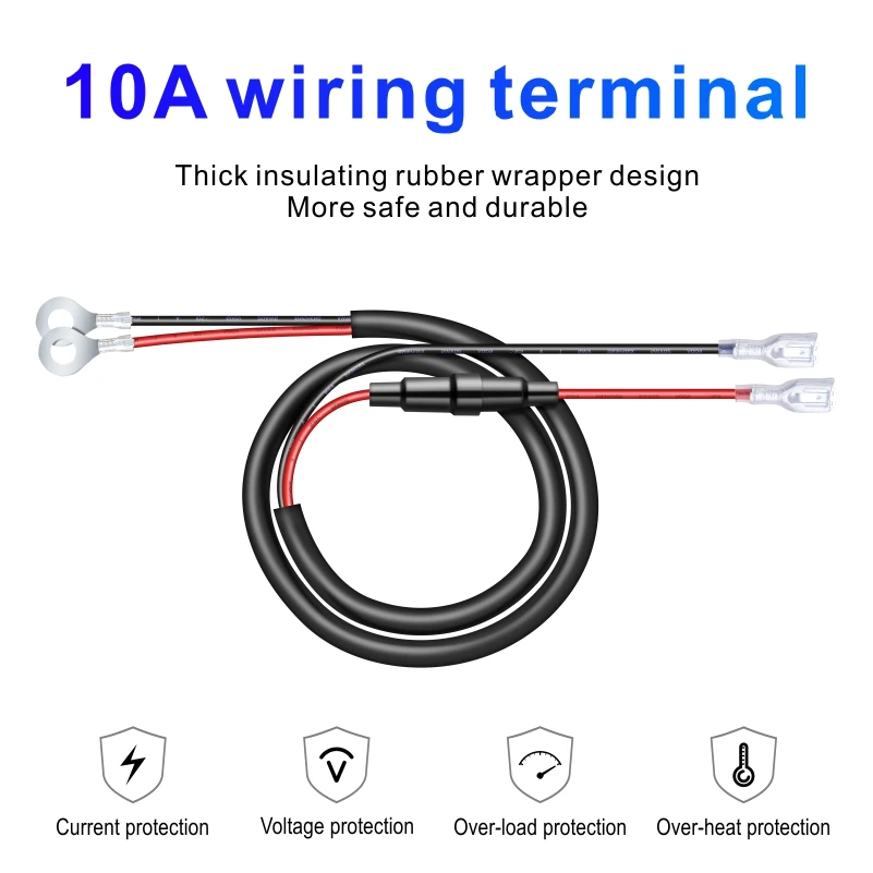 10A cables Metal USB Outlet USB C Car Charger Socket cable for  Car Boat Marine RV Motorcycle