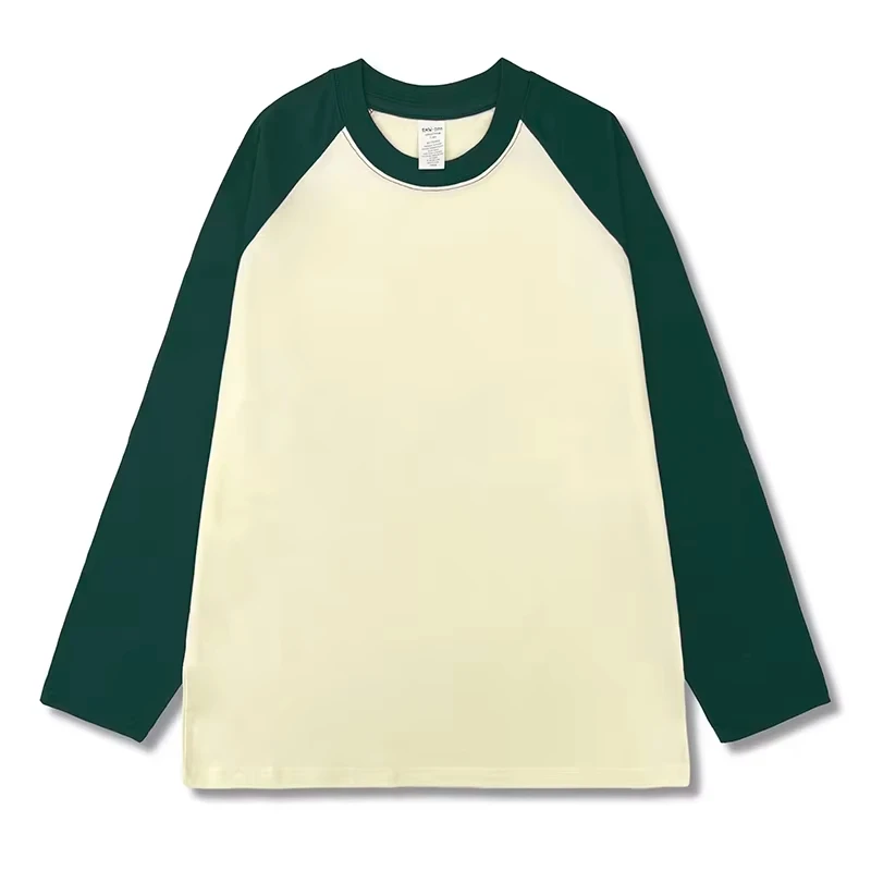 2026 Damen Locker Sitzende Langarm-T-Shirts Herbst Winter Mode O-Ausschnitt T-Shirt Patchwork Lässige Oberteile Herrenbekleidung – Detail 12