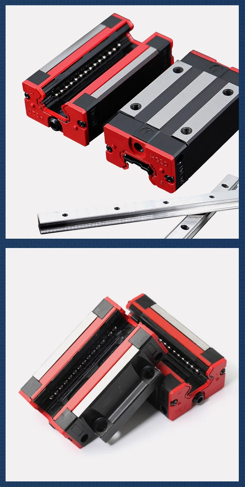 P-Klasse 1/2PCS HGR15 Linearführungsschiene L = 1200-2550mm 1/2/4PCS Linearblockwagen HGH15CA/Flange HGW15CC HGH15 CNC-Teile – Detail 15