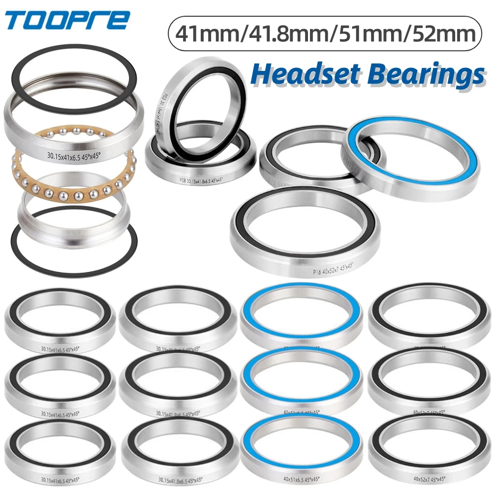 TOOPRE MTB Road Bicycle Headset Bearing 41/49/51/52mm MTB Steering Bearings Bike Accessories Cycling Repair Parts 1/3/5PCS