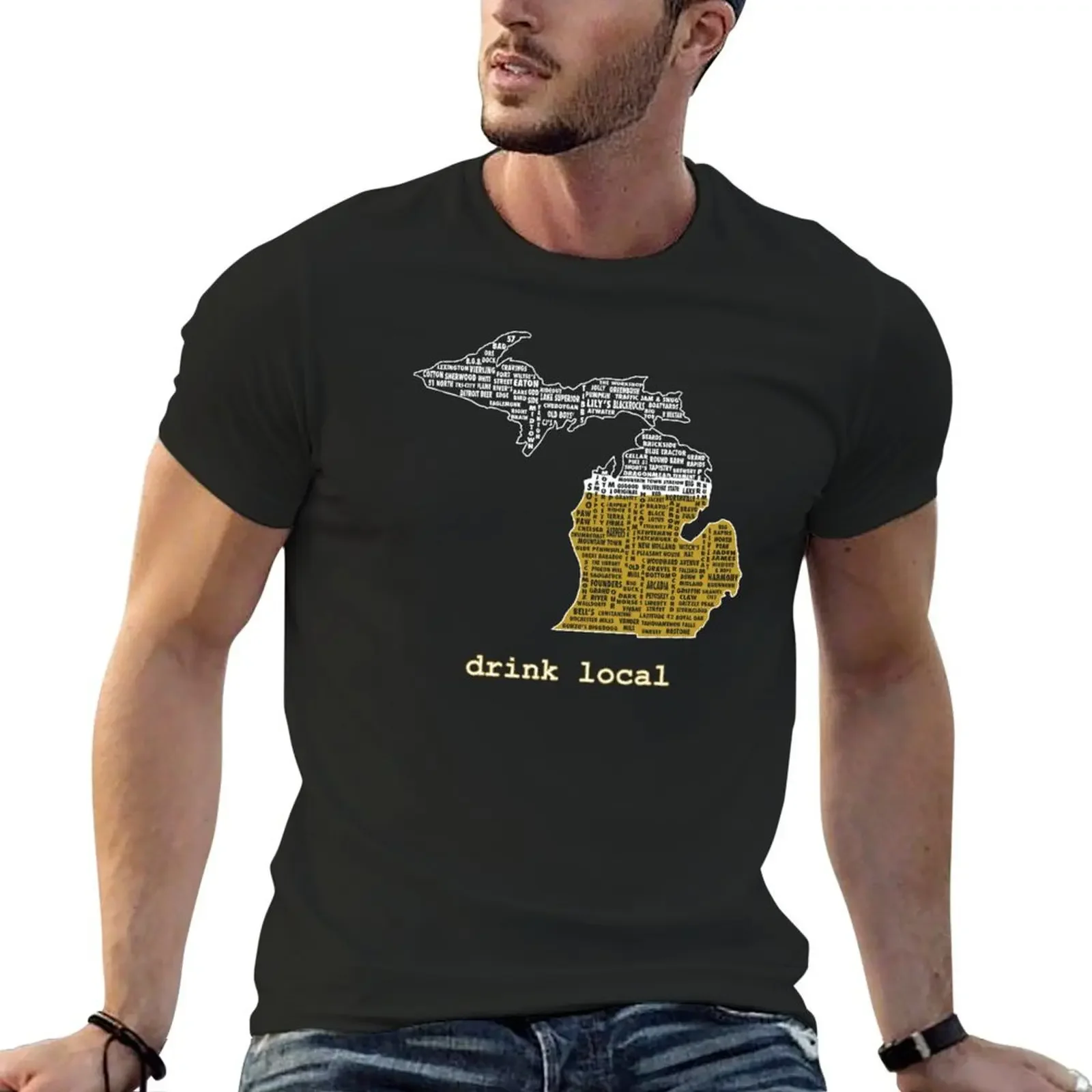 

Drink Local (MI) T-Shirt essential t shirt cute tops korean fashion slim fit t shirts for men