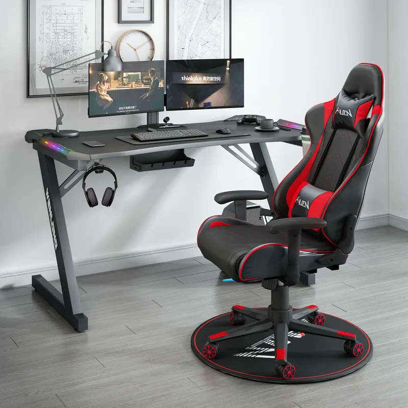 Desktop computer table game minimalist modern storage carbon fiber