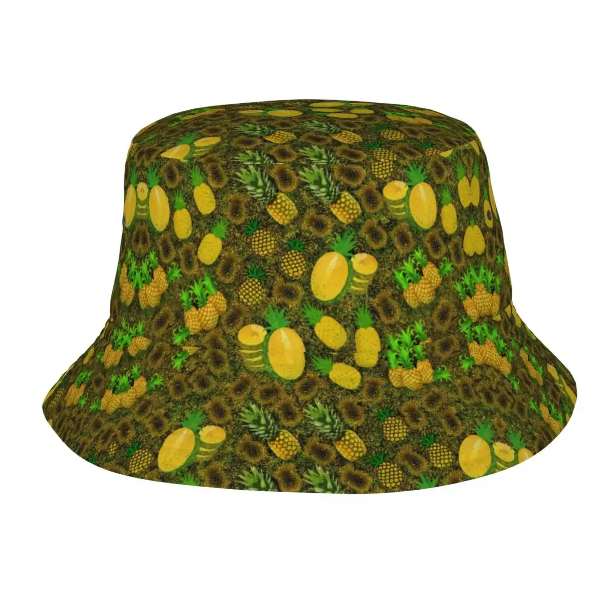 Foldable Pineapple Cute Pattern Bucket Hats For Women Men Print Summer Beach Sun Fisherman Cap