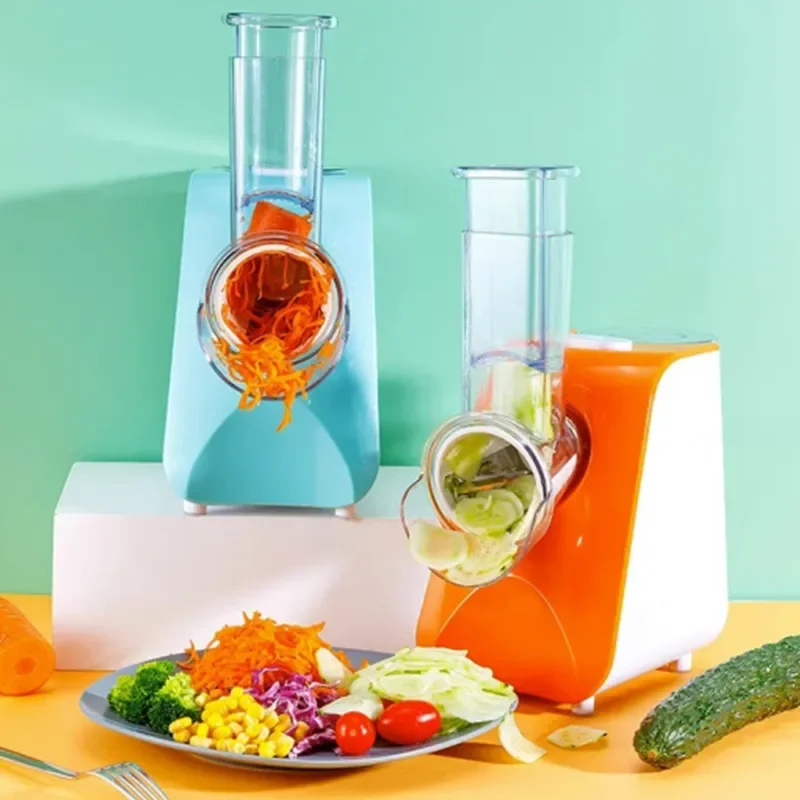Cortador de Vegetais Elétrico Multifuncional, Fatiador de Pepino e Batata, Máquina de Corte e Raspagem, Ralador, Cozinha