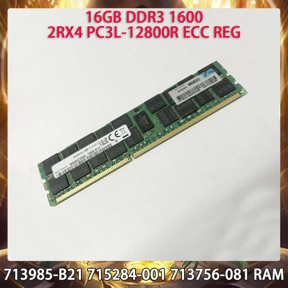 

Для HP 16GB DDR3 1600MHz 2RX4 PC3L-12800R ECC REG 713985-B21 715284-001 713756-081 Серверная память работает идеально быстро, доставка