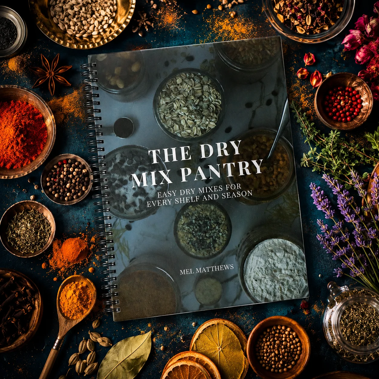 Kitchen Spice Recipe Spiral Notebook, Dry Seasoning Blend Log & Western Food Cookbook Journal. Ideal for cooking lovers, baking