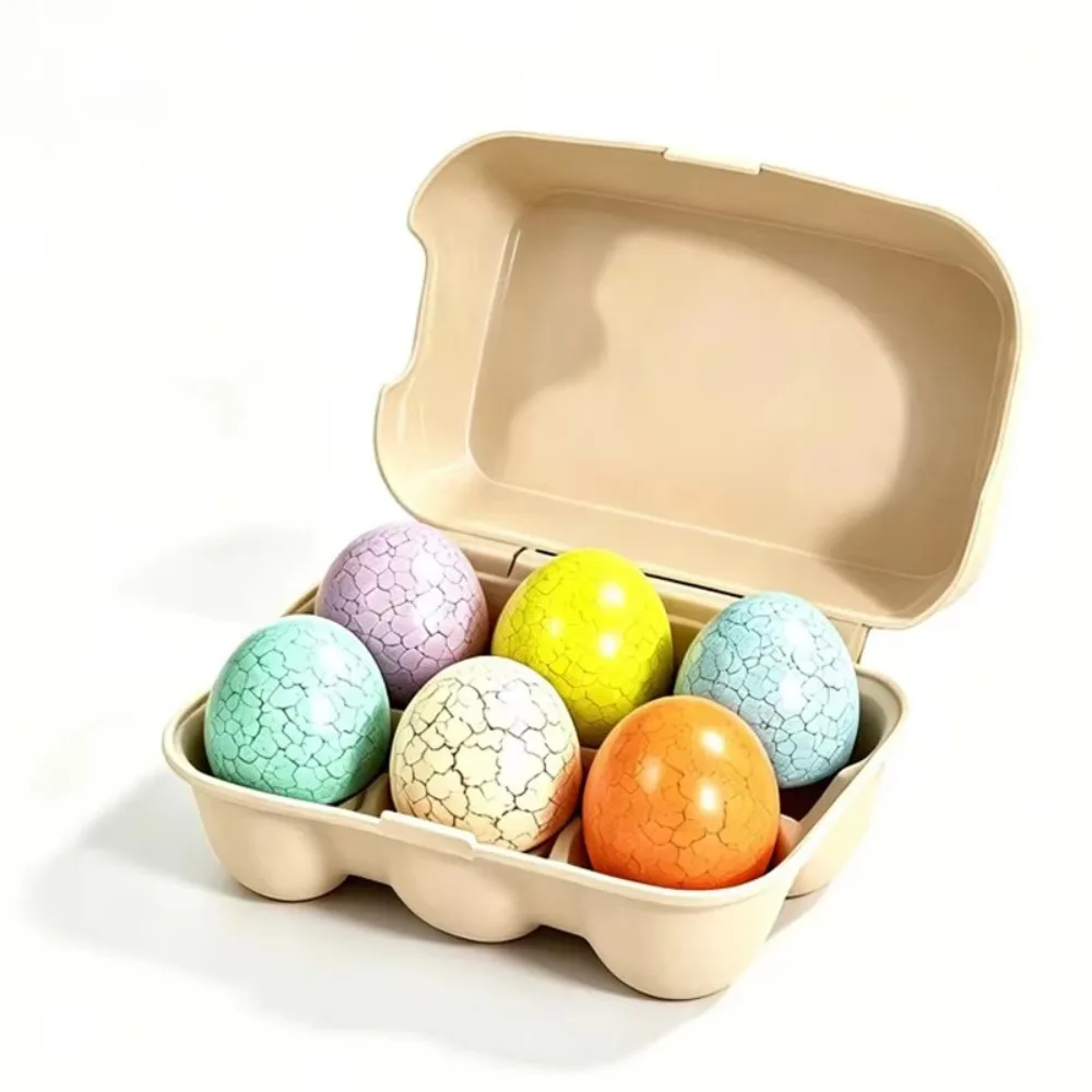 Minimalist Beige Button Clicker Keychain Egg Shape Novelty Press Keychain Keyring Portable Size Dinosaur Eggs Button Clicker