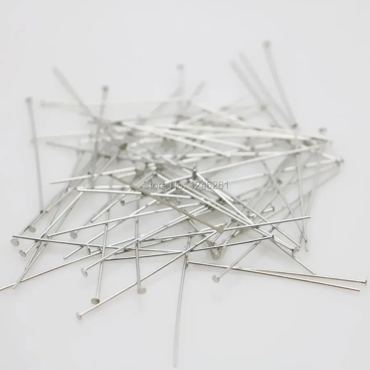 30PCS Metal Hardware Fittings for Accessory Ornaments Pins Flat Needle Silver-plate for Earrings Bracelet Machining Part 30 35mm