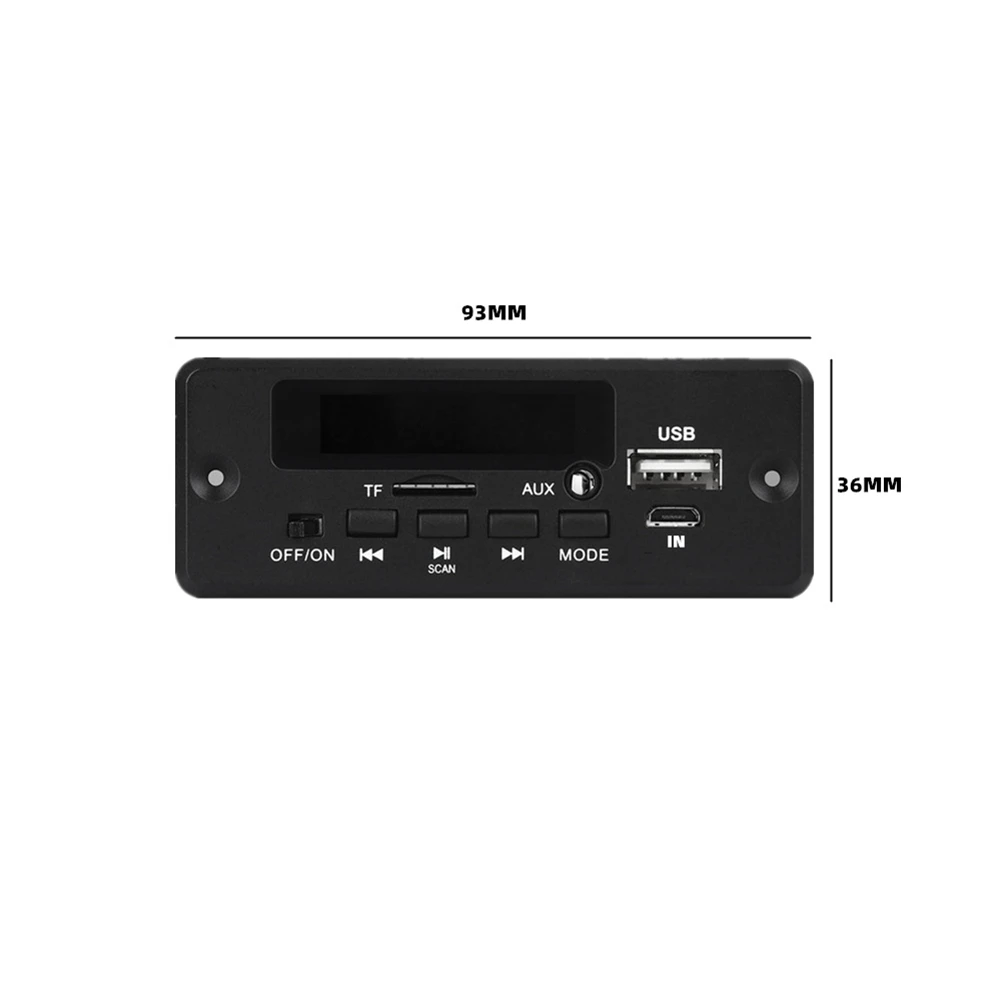 2X25W 50W Wzmacniacz Dekoder odtwarzacza MP3 5V-12V Bluetooth 5.0 Moduł radia samochodowego FM Obsługa dekodera odtwarzacza TF USB AUX