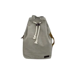 2023 Casual Canvas Backpack Solid Color High Capacity Bicycle Hiking Sports Drawstring Backpack Zipper Women's Backpack