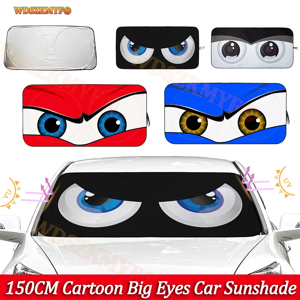

Demon's Eye Cartoon Big Eyes Car Sunshade Car Windshield Automotive Accessories Car Protection Window Sunshade Screen Decoration