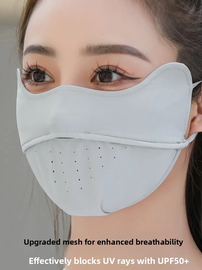 

Large Size Sun Protection Mask Ice Silk Men's Women's Summer UV Protection Breathable Tee-dimensional Eye Protection Suna...