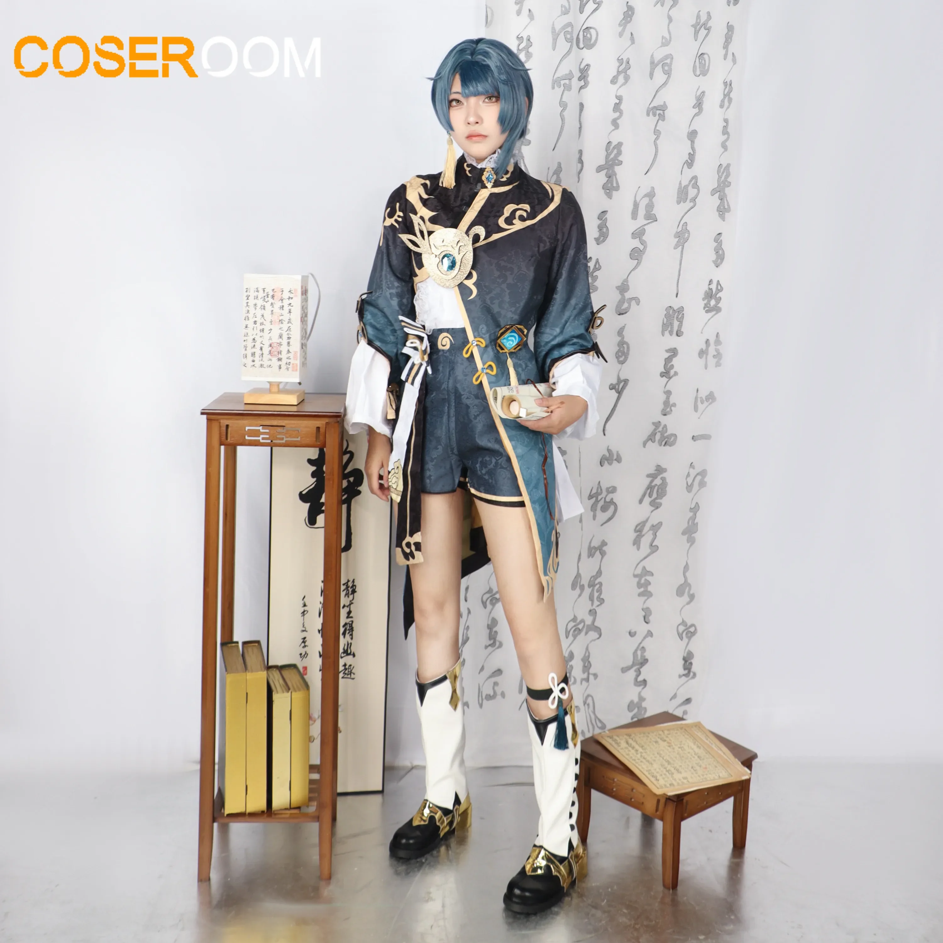Xingqiu-Genshinimpact Cosplay Costume, Game Py Play Perruques, Comic Con, Party Animation Prop